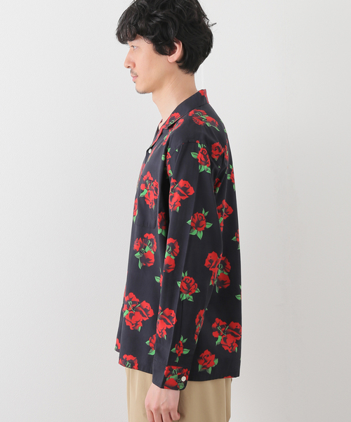 BEDWIN（ベドウィン）の「【BEDWIN / ベドウィン】 L/S OPEN COLLAR ALOHA SHIRT/1675（シャツ/ブラウス・メンズ・チャコールグレー/ブラック/サックスブルー・2/3）」の6枚目の写真