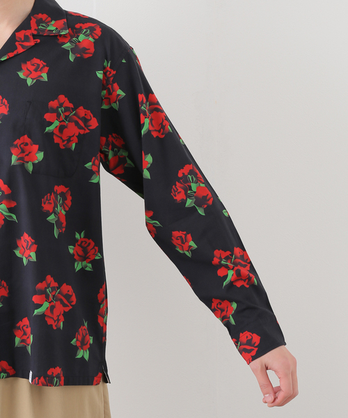 BEDWIN（ベドウィン）の「【BEDWIN / ベドウィン】 L/S OPEN COLLAR ALOHA SHIRT/1675（シャツ/ブラウス・メンズ・チャコールグレー/ブラック/サックスブルー・2/3）」の4枚目の写真