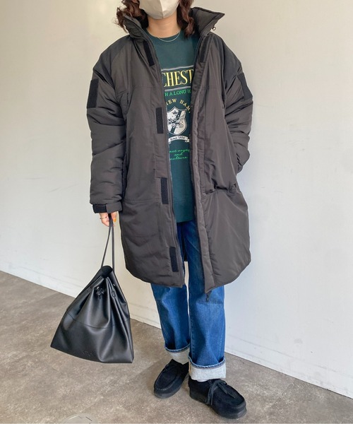 CPCM（シーピーシーエム）の「モンスターパーカー（モッズコート・レディース・ブラック/チャコールグレー/ベージュ・FREE）」の6枚目の写真
