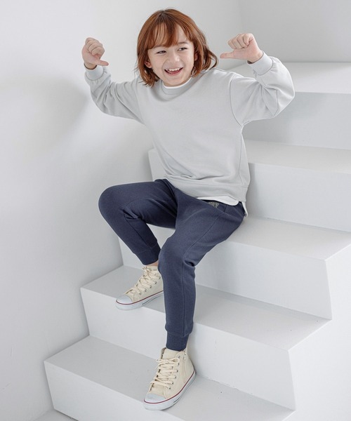 GLOBAL WORK（グローバルワーク）の「スゴラクあったかリブパンツ/295081（その他パンツ・キッズ・ブラック/ネイビー/ライトグレー・130cm/120cm/150cm/140cm/160cm/100cm/110cm）」の8枚目の写真