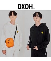 ★DXOH★SMILE EMBROIDER HOODIE [GREY]★正規品/韓国直送料込 ☆DXOH☆SMILE EMBROIDER HOODIE [LIGHT GREY]☆正規品/人気