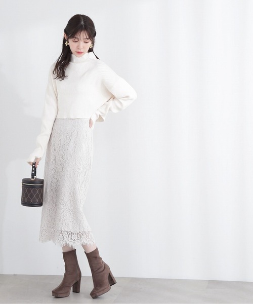 PROPORTION BODY DRESSING（プロポーションボディドレッシング）の「コードレースロングタイトＳＫ / 1213120200（スカート・レディース・ライトグリーン/グレー・SMALL/MEDIUM）」の17枚目の写真