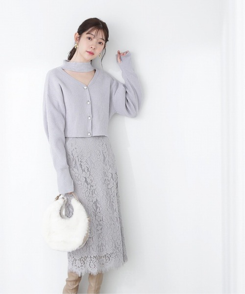 PROPORTION BODY DRESSING（プロポーションボディドレッシング）の「コードレースロングタイトＳＫ / 1213120200（スカート・レディース・ライトグリーン/グレー・SMALL/MEDIUM）」の21枚目の写真