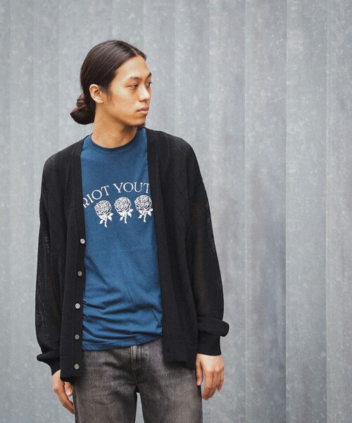 BEAMS（ビームス）の「BEAMS / 12ゲージ メッシュ カーディガン（カーディガン/ボレロ・メンズ・ブラック/グリーン/イエロー・S/M/L/XL）」の12枚目の写真
