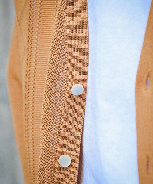 BEAMS（ビームス）の「BEAMS / 12ゲージ メッシュ カーディガン（カーディガン/ボレロ・メンズ・ブラック/グリーン/イエロー・S/M/L/XL）」の9枚目の写真