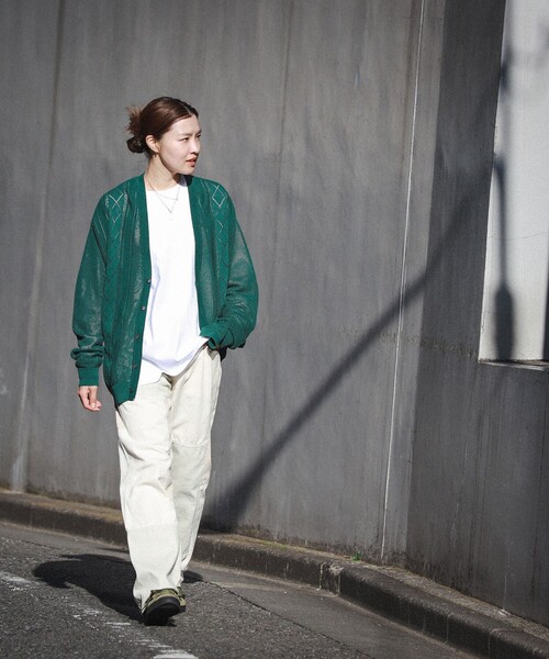 BEAMS（ビームス）の「BEAMS / 12ゲージ メッシュ カーディガン（カーディガン/ボレロ・メンズ・ブラック/グリーン/イエロー・S/M/L/XL）」の5枚目の写真