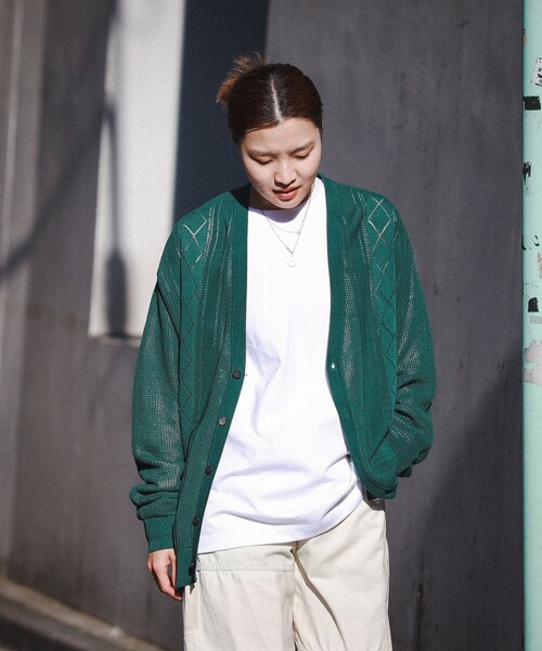 BEAMS（ビームス）の「BEAMS / 12ゲージ メッシュ カーディガン（カーディガン/ボレロ・メンズ・ブラック/グリーン/イエロー・S/M/L/XL）」の13枚目の写真