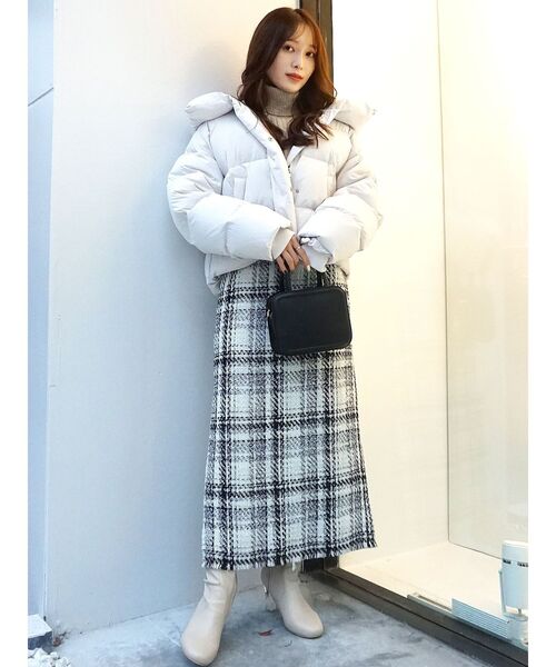 MERCURYDUO（マーキュリーデュオ）の「アームウォーマー付きポンチョニット（ニット/セーター・レディース・チャコールグレー/オフホワイト/ベージュ・FREE）」の19枚目の写真