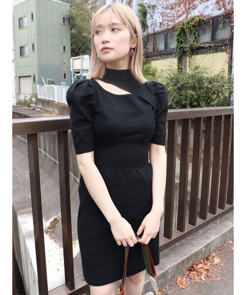 MURUA（ムルーア）の「ショルダーカットミニワンピース（ワンピース・レディース・グリーン/グレー/ブラック・FREE）」の12枚目の写真