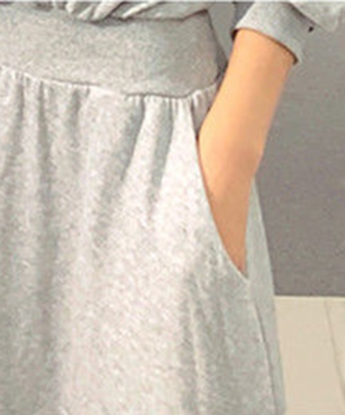 SETUP7（セットアップセブン）の「【SETUP7】スウェットウエスト切替フィット&フレアワンピ KNF（ワンピース・レディース・ブラック/グレー・FREE）」の9枚目の写真