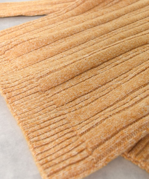 w closet(ダブルクローゼット)の「ハーフジップニットプルオーバー(カーディガン/ボレロ・レディース・オレンジ/サックスブルー/ベージュ・FREE)」の7枚目の写真