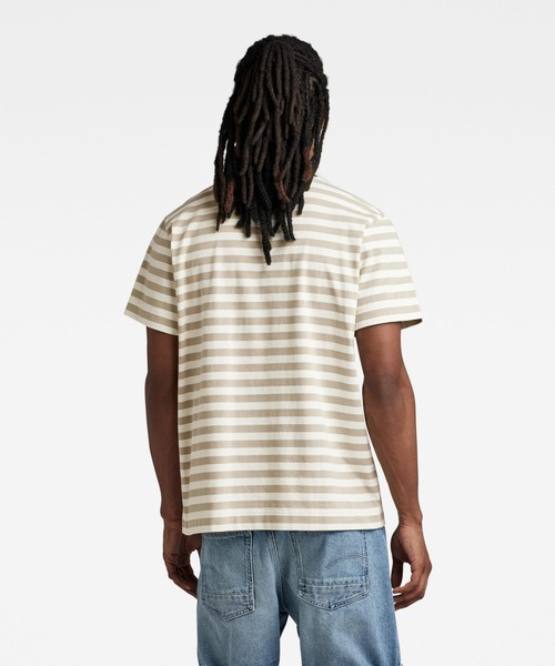 G-STAR（ジースター）の「ESSENTIAL STRIPE LOOSE T-SHIRT/ストライプT（Tシャツ/カットソー・メンズ・ストライプ・SMALL/MEDIUM/LARGE/X-LARGE/X-SMALL）」の3枚目の写真