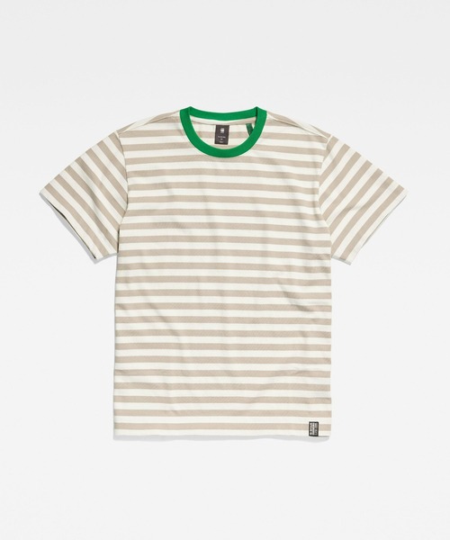G-STAR（ジースター）の「ESSENTIAL STRIPE LOOSE T-SHIRT/ストライプT（Tシャツ/カットソー・メンズ・ストライプ・SMALL/MEDIUM/LARGE/X-LARGE/X-SMALL）」の5枚目の写真