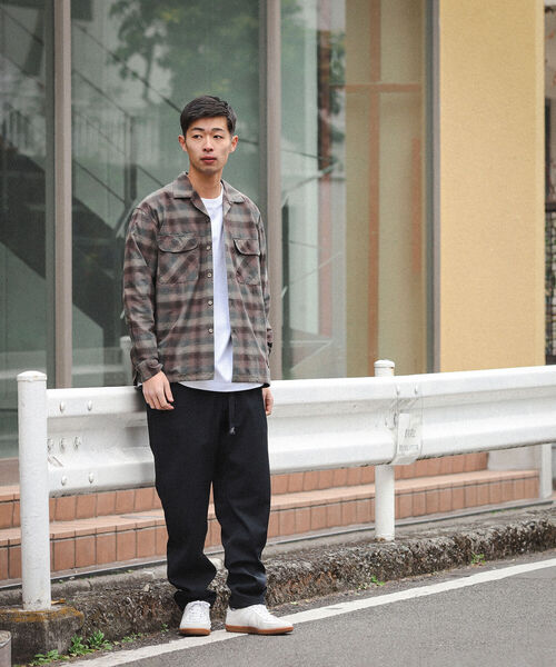 BEAMS（ビームス）の「BEAMS / オンブレチェック ルーズフィット オープンカラーシャツ（シャツ/ブラウス・メンズ・ベージュ/ブルー/オリーブ・M/XL/S/L）」の9枚目の写真