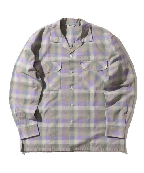 BEAMS（ビームス）の「BEAMS / オンブレチェック ルーズフィット オープンカラーシャツ（シャツ/ブラウス・メンズ・ベージュ/ブルー/オリーブ・M/XL/S/L）」の7枚目の写真