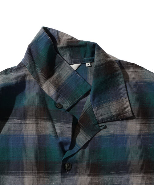 BEAMS（ビームス）の「BEAMS / オンブレチェック ルーズフィット オープンカラーシャツ（シャツ/ブラウス・メンズ・ベージュ/ブルー/オリーブ・M/XL/S/L）」の17枚目の写真