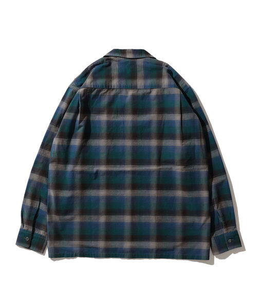 BEAMS（ビームス）の「BEAMS / オンブレチェック ルーズフィット オープンカラーシャツ（シャツ/ブラウス・メンズ・ベージュ/ブルー/オリーブ・M/XL/S/L）」の19枚目の写真