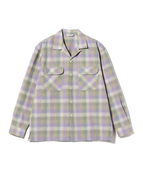 BEAMS（ビームス）の「BEAMS / オンブレチェック ルーズフィット オープンカラーシャツ（シャツ/ブラウス・メンズ・ベージュ/ブルー/オリーブ・M/XL/S/L）」の20枚目の写真