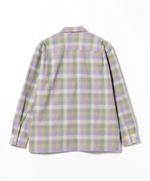 BEAMS（ビームス）の「BEAMS / オンブレチェック ルーズフィット オープンカラーシャツ（シャツ/ブラウス・メンズ・ベージュ/ブルー/オリーブ・M/XL/S/L）」の21枚目の写真