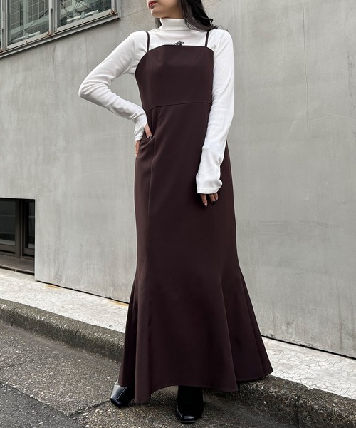 INGNI(イング)の「マーメイドキャミワンピース(ワンピース・レディース・ブラック/ブラウン・M)」の11枚目の写真