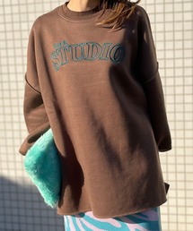mi via loca | ウラケ裏起毛ロゴ刺繍オーバーサイズスウェット(スウェット)