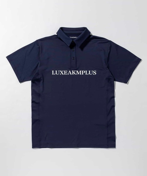 LUXEAKMPLUS(リュクスエイケイエムプラス)の「LUXEAKMPLUS(リュクスエイケイエムプラス)ゴルフ フロントロゴ半袖ポロシャツ(ポロシャツ・メンズ・ブラック/ホワイト/ホワイト系/ネイビー・XL/M/XXL/L/S)」の4枚目の写真
