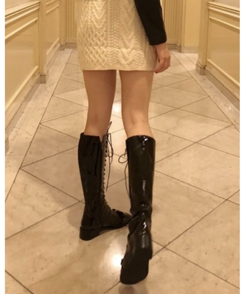 epine（エピヌ）の「lace up ribbon boots（ブーツ）」 - WEAR