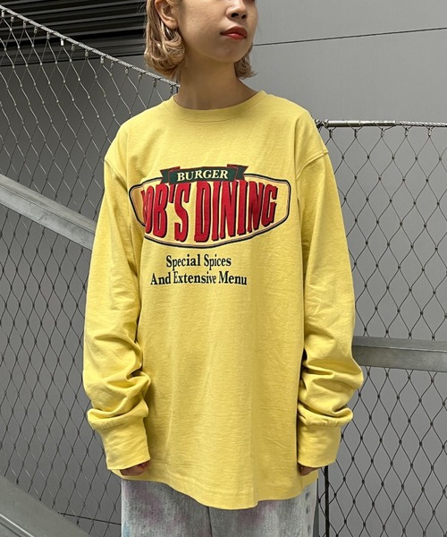CIAOPANIC(チャオパニック)の「フロントロゴビッグロンT/USAコットン(Tシャツ/カットソー・レディース・チャコールグレー/イエロー/ホワイト・FREE)」の14枚目の写真