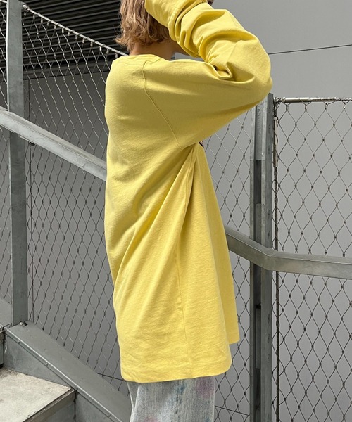 CIAOPANIC(チャオパニック)の「フロントロゴビッグロンT/USAコットン(Tシャツ/カットソー・レディース・チャコールグレー/イエロー/ホワイト・FREE)」の17枚目の写真