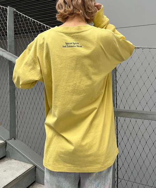 CIAOPANIC(チャオパニック)の「フロントロゴビッグロンT/USAコットン(Tシャツ/カットソー・レディース・チャコールグレー/イエロー/ホワイト・FREE)」の16枚目の写真