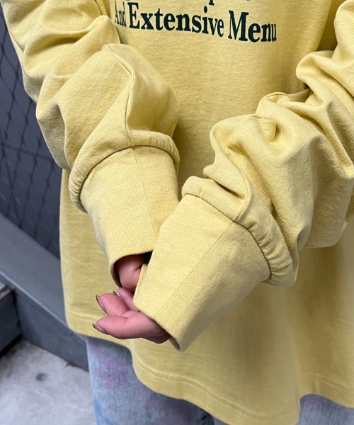 CIAOPANIC(チャオパニック)の「フロントロゴビッグロンT/USAコットン(Tシャツ/カットソー・レディース・チャコールグレー/イエロー/ホワイト・FREE)」の20枚目の写真