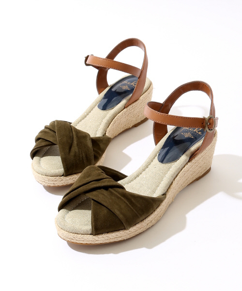 PICHE ABAHOUSE（ピシェ アバハウス）の「ジュートウェッジサンダル（サンダル・レディース・ブラック/オレンジ/カーキ/ライトブルー・S/L/M）」の3枚目の写真