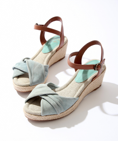 PICHE ABAHOUSE（ピシェ アバハウス）の「ジュートウェッジサンダル（サンダル・レディース・ブラック/オレンジ/カーキ/ライトブルー・S/L/M）」の4枚目の写真