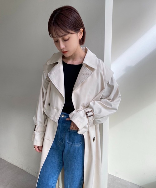 one after another NICE CLAUP(ワンアフターアナザーナイスクラップ)の「ブローチセットベルスリーブニット 2023SS(ニット/セーター・レディース・ブラック/アイボリー/ライトグレー/ピンク/ホワイト系その他・FREE)」の22枚目の写真