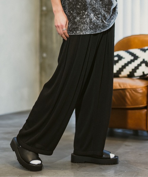 FRKM pleats wide slacks プリーツ　ワイドスラックス FRKM pleats wide slacks プリーツ ワイドスラックス CASPER