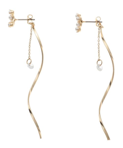 dazzlin（ダズリン）の「ウエーブパールピアス（ピアス（両耳用）・レディース・ゴールド/シルバー・FREE）」の2枚目の写真