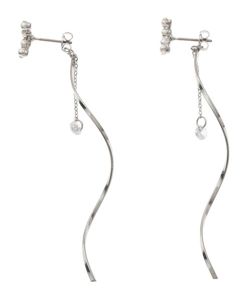 dazzlin（ダズリン）の「ウエーブパールピアス（ピアス（両耳用）・レディース・ゴールド/シルバー・FREE）」の10枚目の写真