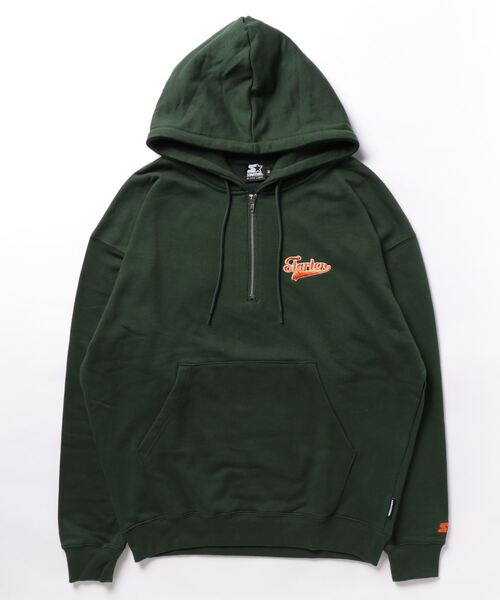 【STARTER】裏毛ハーフZIPプルパーカー