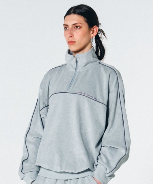 SCULPTOR（スカルプター）の「Terry Piping Half Zip Sweatshirt