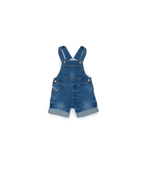 DIESEL(ディーゼル)の「ベビー デニムサロペット(サロペット/オーバーオール・キッズ・インディゴブルー・24M/18M/12M)」の4枚目の写真