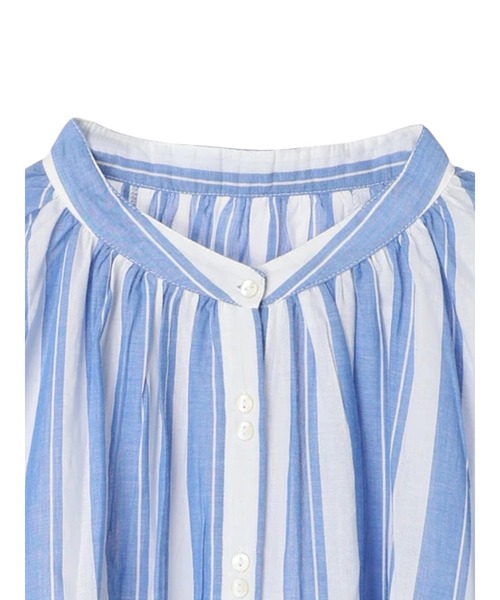 AMERICAN HOLIC（アメリカンホリック）の「ギャザーボイルブラウス（シャツ/ブラウス・レディース・ネイビー/オフホワイト/サックスブルー/ストライプ・M/L）」の19枚目の写真