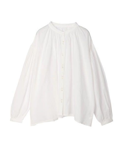 AMERICAN HOLIC（アメリカンホリック）の「ギャザーボイルブラウス（シャツ/ブラウス・レディース・ネイビー/オフホワイト/サックスブルー/ストライプ・M/L）」の14枚目の写真