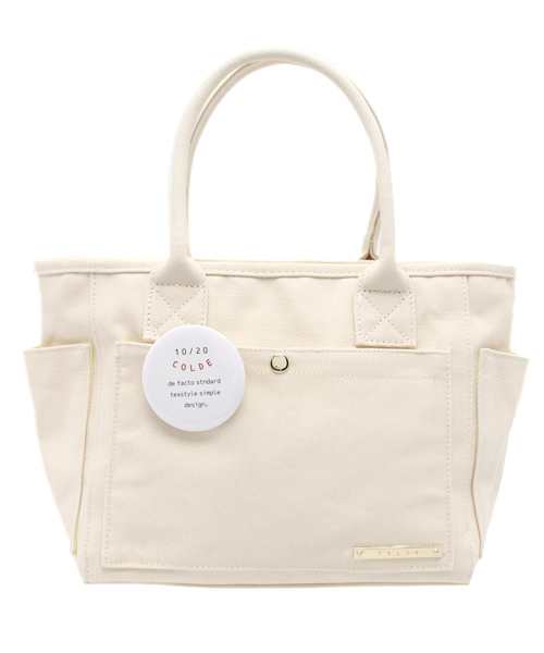 LBC(エルビーシー)の「COLDE ハンプポケットトート(トートバッグ・レディース・オフホワイト/ブラック/グリーン・ONE SIZE)」の2枚目の写真