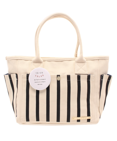 LBC(エルビーシー)の「COLDE ハンプポケットトート(トートバッグ・レディース・オフホワイト/ブラック/グリーン・ONE SIZE)」の3枚目の写真