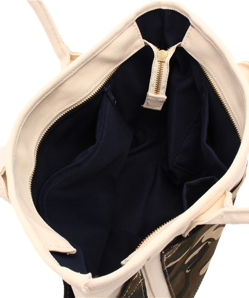 LBC(エルビーシー)の「COLDE ハンプポケットトート(トートバッグ・レディース・オフホワイト/ブラック/グリーン・ONE SIZE)」の16枚目の写真