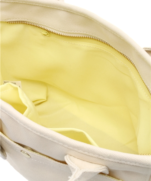 LBC(エルビーシー)の「COLDE ハンプポケットトート(トートバッグ・レディース・オフホワイト/ブラック/グリーン・ONE SIZE)」の11枚目の写真