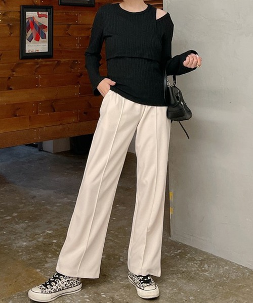 Vicente（ヴィセンテ）の「Pintuck pants（スラックス・レディース・ブラック/ベージュ・FREE）」の15枚目の写真