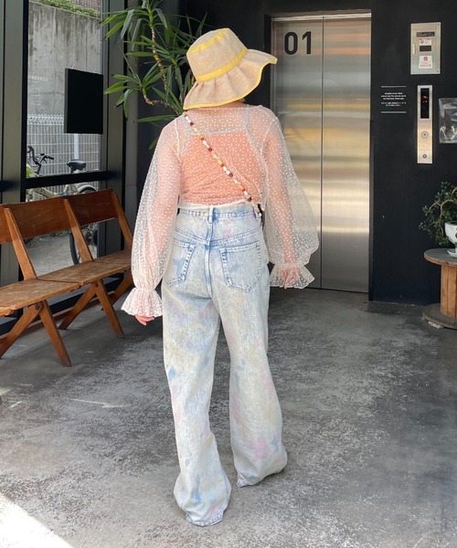 CIAOPANIC（チャオパニック）の「フリフリサマーハット（ハット・レディース・ブラック/グリーン/イエロー/ブラウン/ブラック系その他2/オフホワイト・FREE）」の16枚目の写真