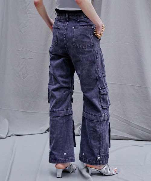 PRANK PROJECT(プランクプロジェクト)の「オーバーダイカーゴパンツ / Over Dye Cargo Pants(カーゴパンツ・レディース・チャコールグレー・36/38)」の8枚目の写真