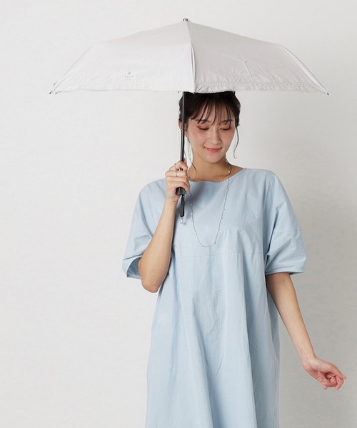 セール】遮光晴雨兼用折りたたみ日傘 シルバーラメ刺繍